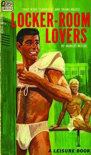 Vintage Erotic Pulp Poster Locker Room Lovers Gay Homosexual Pride LGBTQIA Queer Masc Pinup