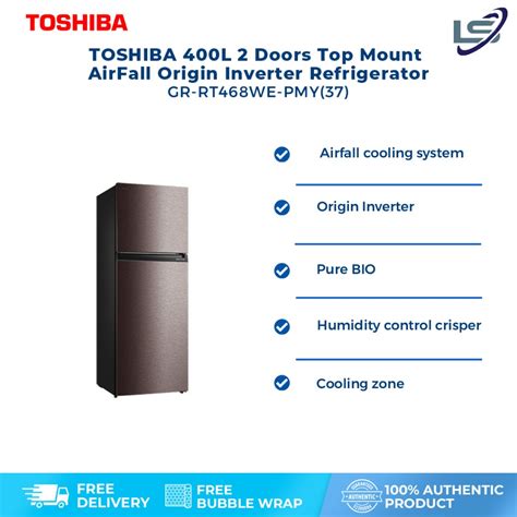 Toshiba L Doors Refrigerator Gr Rt We Pmy Airfall Cooling