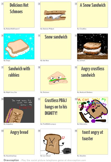 Delicious Hot Schmoes Drawception