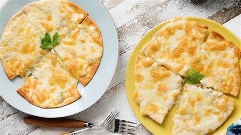 Four Cheese Pita Pizza Recipe | Yummy.ph