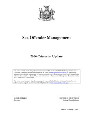 Fillable Online Sex Offender Management Crimestat Update Fax Email Print Pdffiller