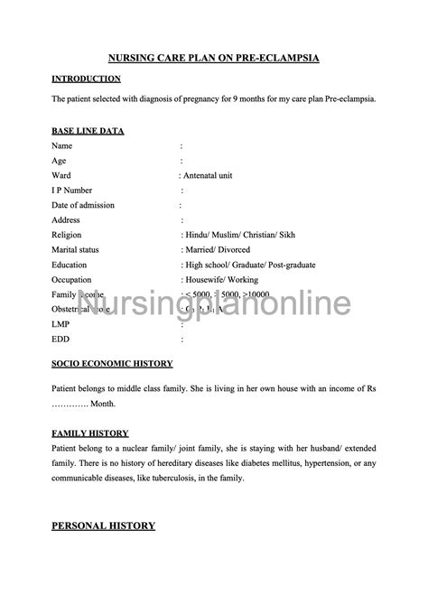 Nursing Diagnosis For Eclampsia