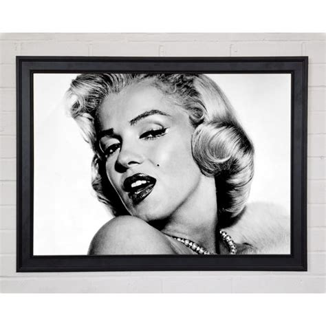 Ebern Designs Marilyn Monroe Schwarz und Weiß Einzelner Bilderrahmen