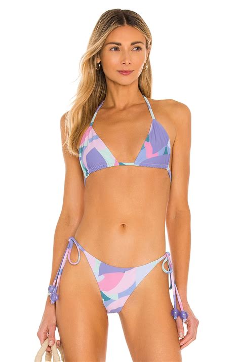 BEACH RIOT Winona Bikini Top In Mauve Mod REVOLVE
