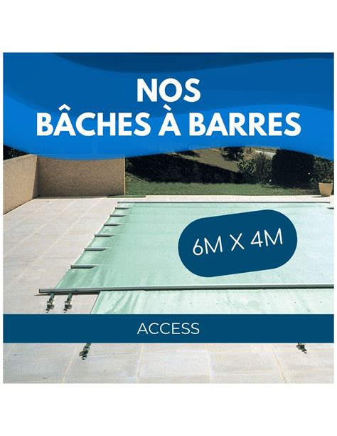 Bâche à barres de sécurité Access 580 g m² pour piscine 10m x 5m