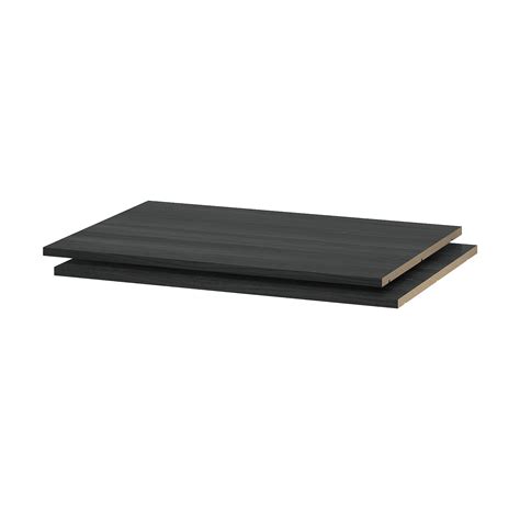 UTRUSTA shelf, wood effect black, 80x60 cm - IKEA