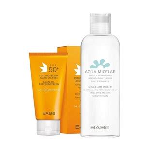 Babe Yüz için Yağsız Güneş Koruyucu Krem Spf ml Micellar Water ml Hediyeli