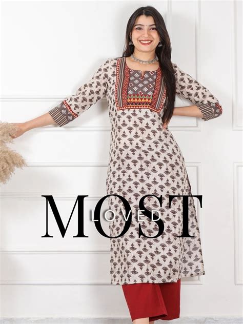 Ruhaniyaat Latte Beige Mirror With Kutch Fusion Work Cotton Kurti D1