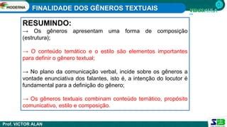 Finalidade Do Texto - Finalidade de textos - 1 ANO.pptx