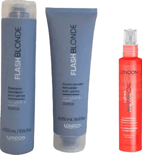 Kit London Blonde Matizador Shampoo Ml Condicionador G Oil Alquimia Ml