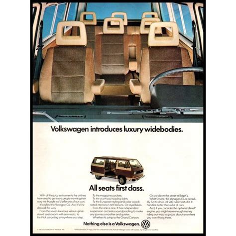 Volkswagen Art 982 Vw Volkswagen Vanagon Van Vintage Print Ad