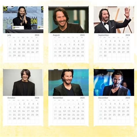 Keanu Reeves Calendar 2024 Vol 2 Wall Calendar Gift For Etsy