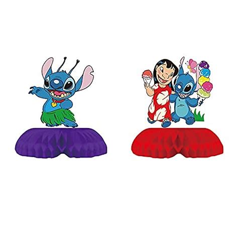 Hongfeng Lilo And Stitch Honeycomb Centerpieces Stitch 3d Table Decorations Double Sided