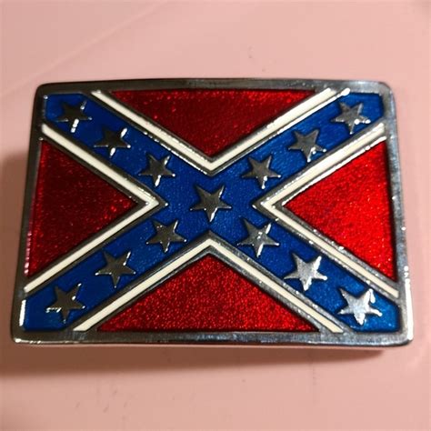 Whites Collectibles Accessories Nwt Confederate Flag Belt Buckle