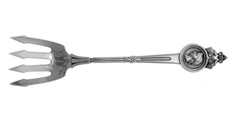 Medallion Sterling 1864 Sardine Serving Fork Tined Large Bright Cut
