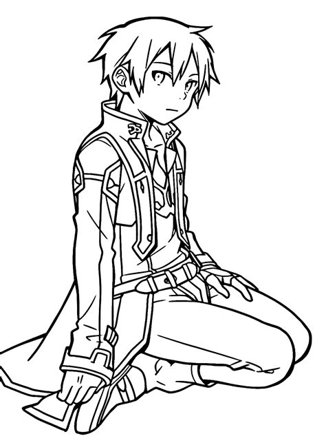 Pictures Kirito Coloring Page - Free Printable Coloring Pages