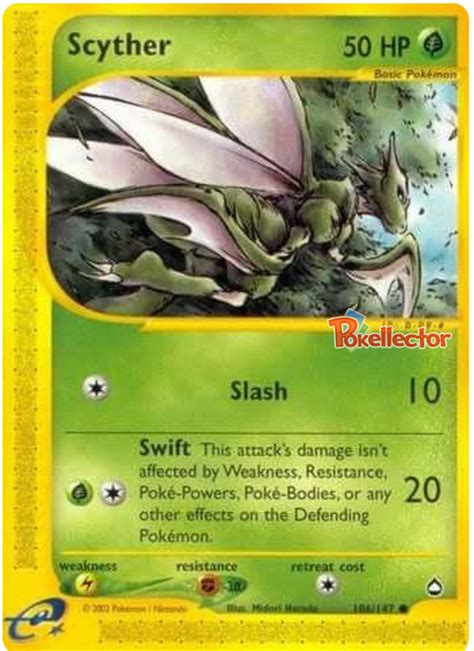 Scyther Aquapolis 106 Pokemon Card