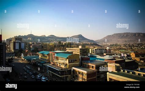 Aerial Panorama View To Maseru The Capital Of Lesotho 28 August 2013