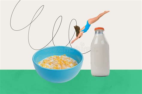 Foto Colagem Imagem Jovem Nadadora Fina Bikini Biqu Ni Biqu Ni Biqu Ni Biqu Ni Mergulhadora