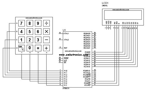 Circuit Diagram 4x4 Matrix Keypad