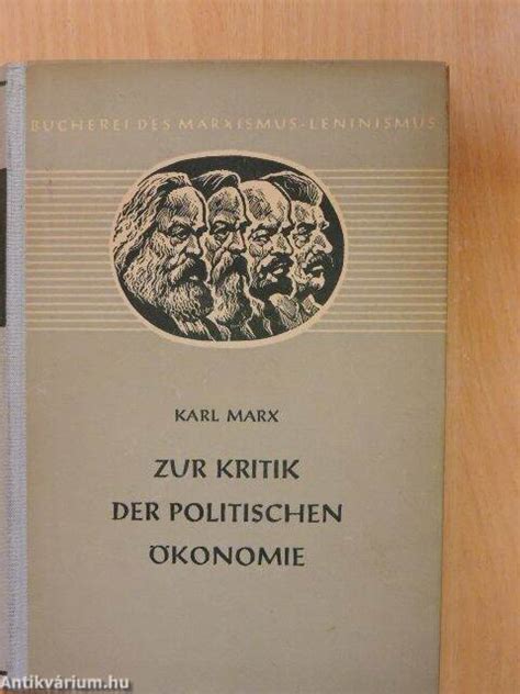 Karl Marx Zur Kritik der Politischen Ökonomie I Dietz Verlag 1951