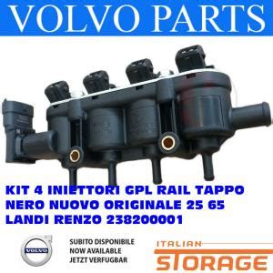 2382000001 Kit 4 Iniettori Gpl Rail Tappo Nero Nuovo Originale 25 65