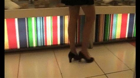 RT Nude Nylons Black Patent Heels Dipping Shoeplay Shoeplayer Long Clips Clips Sale