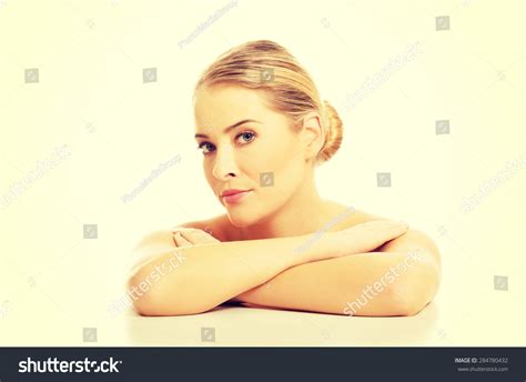 Close Portrait Nude Woman Folded Hands Stock Photo 284780432 Shutterstock