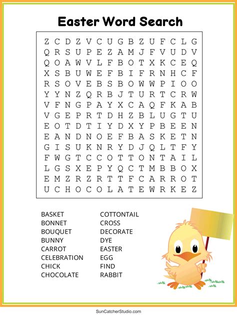 Free Easter Printable Word Search