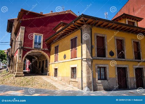 Colorful Buildings in Aviles Old Town, Aviles, Asturias, Spain ...