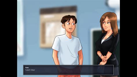 Summertime Saga French MILF Professor Kisses Her Student On His Chair Ep 85