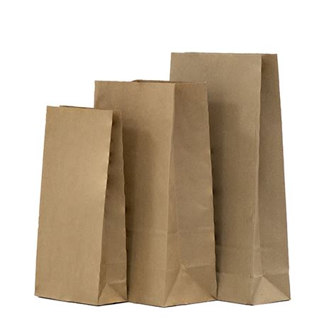 brown block bottom bags kraft paper bags kite packaging