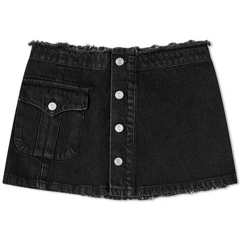 Andersson Bell Womens Pleated Denim Mini Skirt In Black Andersson Bell