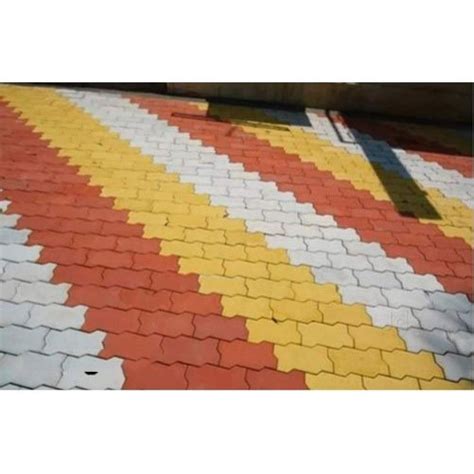 Cement Zig Zag Concrete Interlocking Tile Thickness Mm At Rs