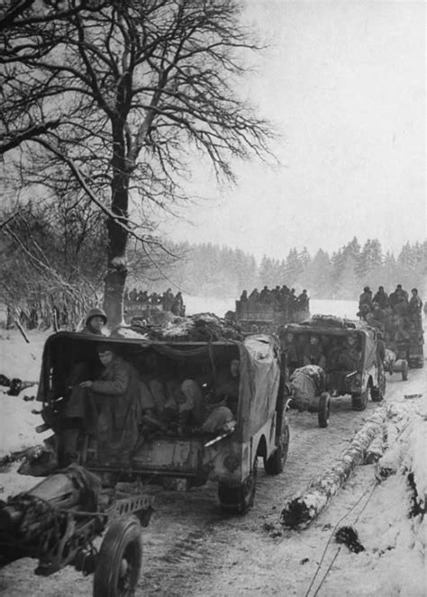 Gis Being Moved Into The Ardennes Dec 1944 The Battle Of The Bulge