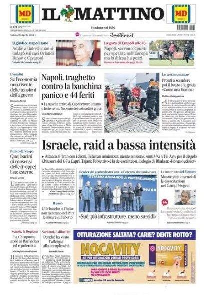 PRIMA PAGINA MATTINO Napoli 3 Punti Per Sperare Nell Europa Ma La