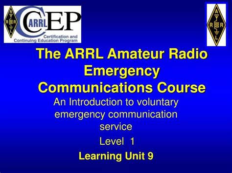 PPT The ARRL Amateur Radio Emergency Communications Course PowerPoint