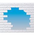 Break Hole In Brick Wall Destruction Template Vector Image