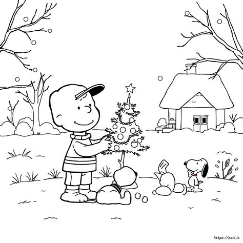 charlie brown christmas pictures to color 4