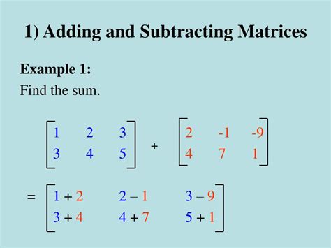 Adding And Subtracting Matrices Calculator