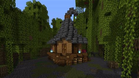 How To Build An Easy And Simple Witch Hut Minecraft Tutorial 1193