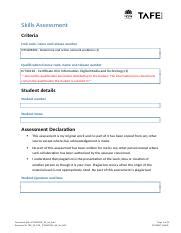 ICTNWK302 AE Sk 2of2 1 Docx Skills Assessment Criteria Unit Code