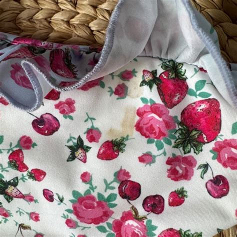 Loveshackfancy Swim New Loveshackfancy Girls Mini Harbor Bikini Bottom Berry Sundae Nwt