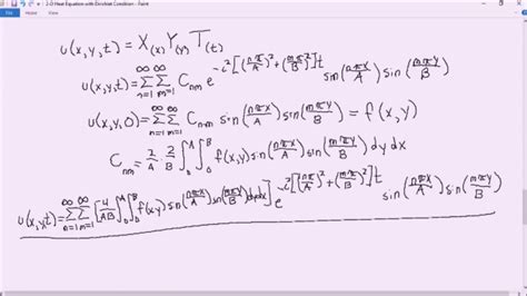 Solving A 2 Dimensional 2 D Heat Equation With Dirichlet Conditions