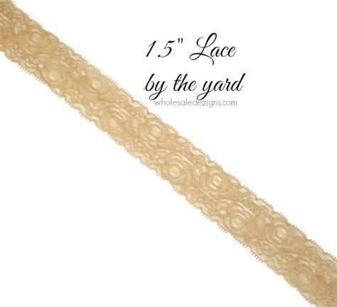 Nude Elastic Lace 1 5 High Quality DIY Headbands Tan Etsy