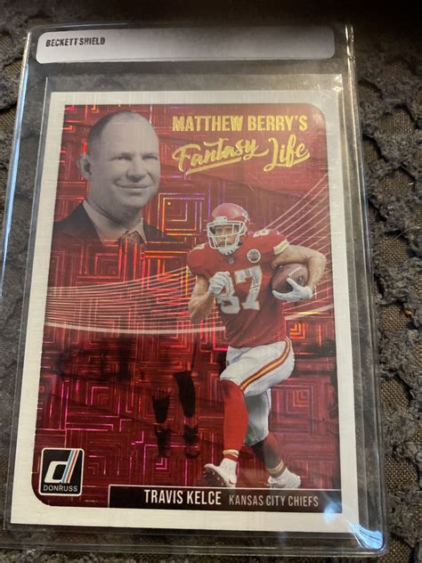 2018 DONRUSS MATTHEW BERRY FANTASY LIFE TRAVIS KELCE KANSAS CITY CHIEFS