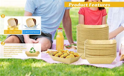 Amazon Motbach Pack Lb Kraft Paper Food Trays Disposable