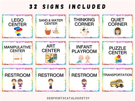 Complete Daycare Center Signs Printable Childcare Signs For Preschool