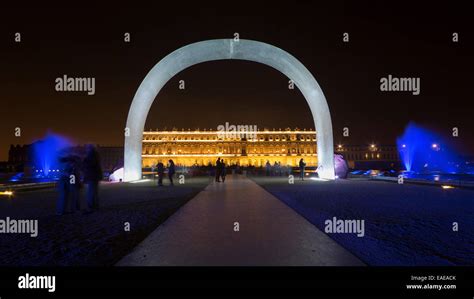 chateau de versailles  night stock photo alamy
