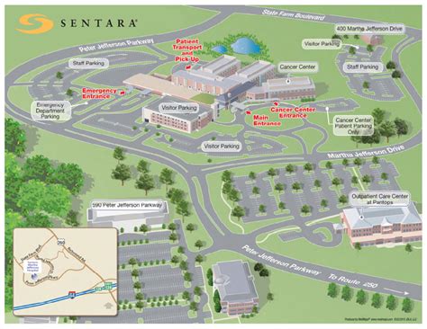 Campus Map And Parking At Sentara Martha Jefferson Hospital